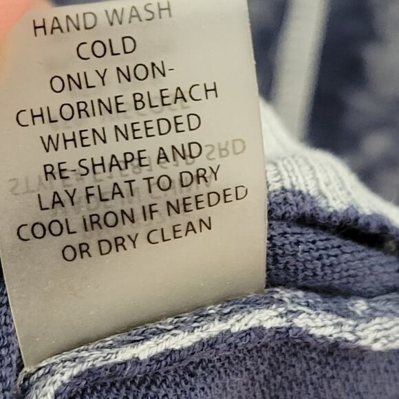 Soft Surroundings Womens Petite LP Large Blue Silk Blend Lightweight Top Sweater - Picture 5 of 5